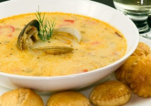 Крем-суп с морепродуктами